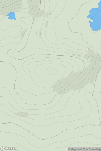 Thumbnail image for Meall Mor [Kyle of Lochalsh to Garve] [NH372513] showing contour plot for surrounding peak